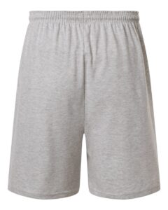 Champion 8187 Unisex Cotton Gym Shorts – Oxford Grey Heather (back)