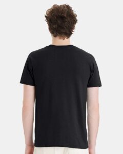 Hanes 4980 Unisex Perfect-T T-Shirt – Black (on model back)