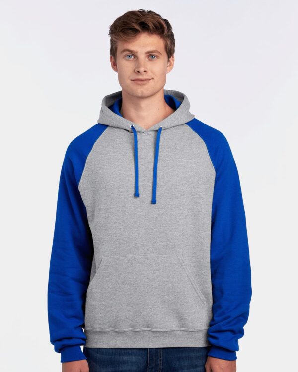JERZEES Unisex Nublend® Colorblocked Raglan Hooded Sweatshirt