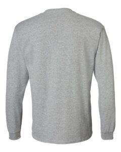 Gildan 8400 Unisex DryBlend® 50/50 Long Sleeve T-Shirt – Sport Grey (back)