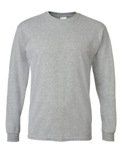 Gildan 8400 Unisex DryBlend® 50/50 Long Sleeve T-Shirt – Sport Grey