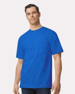 Gildan 2000T Men’s Tall Ultra Cotton® T-Shirt – Royal (on model)