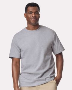 Gildan 2000T Men’s Tall Ultra Cotton® T-Shirt – Sport Grey (on model)