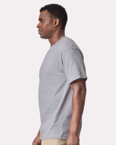 Gildan 2000T Men’s Tall Ultra Cotton® T-Shirt – Sport Grey (on model side)