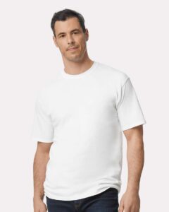Gildan 2000T Men’s Tall Ultra Cotton® T-Shirt – White (on model)