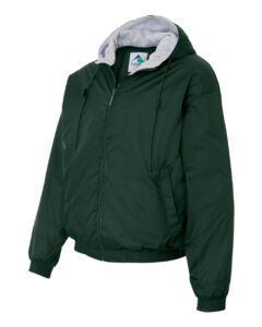 Augusta Sportswear 3280 Unisex Fleece Lined Hooded Jacket – Dark Green (side)
