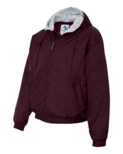 Augusta Sportswear 3280 Unisex Fleece Lined Hooded Jacket – Maroon (side)