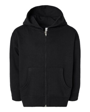 Rabbit Skins 3346 Toddler Full-Zip Fleece Hoodie Sweatshirt – Black