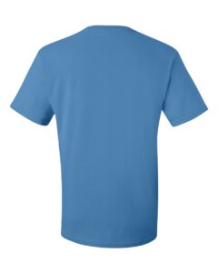 JERZEES 29MR Unisex Dri-Power® 50/50 T-Shirt – Columbia Blue (back)