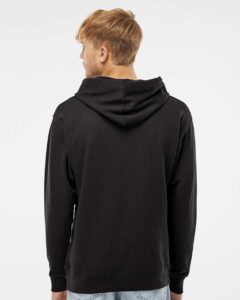 Independent Trading Co. SS4500 Unisex Midweight Hooded Sweatshirt – Black (on model back)