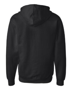 Independent Trading Co. SS4500Z Unisex Midweight Full-Zip Hooded Sweatshirt – Black (back)