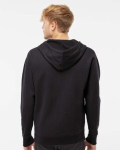 Independent Trading Co. SS4500Z Unisex Midweight Full-Zip Hooded Sweatshirt – Black (on model back)