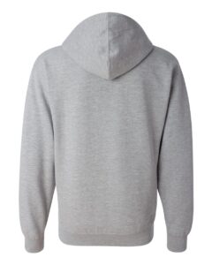 Independent Trading Co. SS4500Z Unisex Midweight Full-Zip Hooded Sweatshirt – Grey Heather (back)