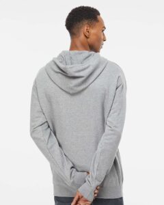 Independent Trading Co. SS4500Z Unisex Midweight Full-Zip Hooded Sweatshirt – Grey Heather (on model back)