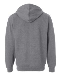 Independent Trading Co. SS4500Z Unisex Midweight Full-Zip Hooded Sweatshirt – Gunmetal Heather (back)