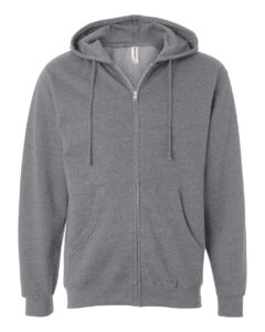Independent Trading Co. SS4500Z Unisex Midweight Full-Zip Hooded Sweatshirt – Gunmetal Heather