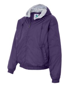 Augusta Sportswear 3280 Unisex Fleece Lined Hooded Jacket – Purple (side)