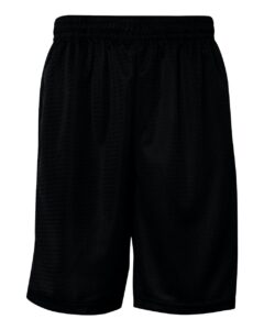 Badger 7219 Men’s Pro Mesh 9″ Shorts with Pockets – Black