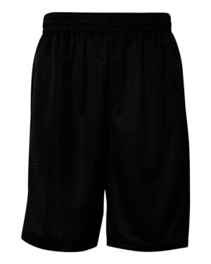 Badger 7219 Men’s Pro Mesh 9″ Shorts with Pockets – Black