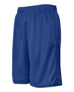 Badger 7219 Men’s Pro Mesh 9″ Shorts with Pockets – Royal (side)