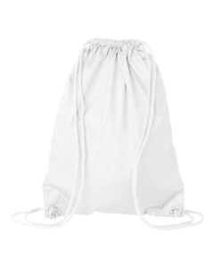 Liberty Bags 8881 Drawstring Pack with DUROcord – White (back)