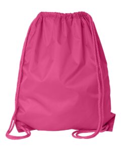 Liberty Bags 8882 Large Drawstring Pack with DUROcord – Hot Pink (back)