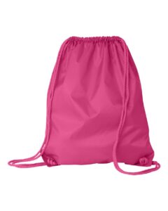 Liberty Bags 8882 Large Drawstring Pack with DUROcord – Hot Pink