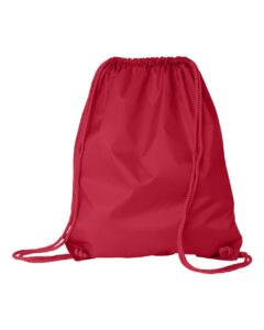 Liberty Bags 8882 Large Drawstring Pack with DUROcord – Red