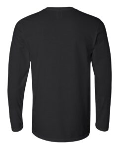 Gildan 64400 Unisex Softstyle® Long Sleeve T-Shirt – Black (back)