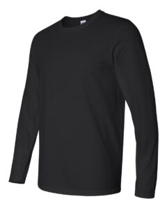 Gildan 64400 Unisex Softstyle® Long Sleeve T-Shirt – Black (side)