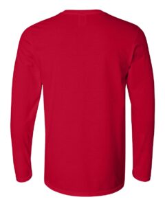 Gildan 64400 Unisex Softstyle® Long Sleeve T-Shirt – Cherry Red (back)