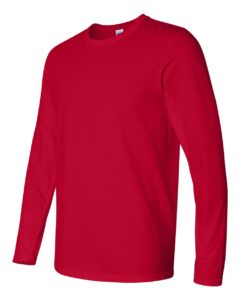 Gildan 64400 Unisex Softstyle® Long Sleeve T-Shirt – Cherry Red (side)