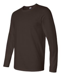 Gildan 64400 Unisex Softstyle® Long Sleeve T-Shirt – Dark Chocolate (side)