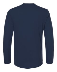 Gildan 64400 Unisex Softstyle® Long Sleeve T-Shirt – Navy (back)