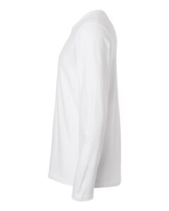 Gildan 64400 Unisex Softstyle® Long Sleeve T-Shirt – White (side)