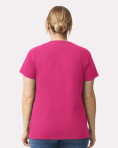 Gildan 2000L Women’s Ultra Cotton® T-Shirt – Heliconia (on model back)