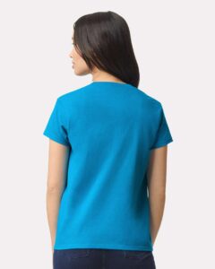 Gildan 2000L Women’s Ultra Cotton® T-Shirt – Sapphire (on model back)