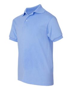 Hanes 054Y Youth EcoSmart® Jersey Polo – Light Blue (side)