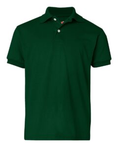 Hanes 054Y Youth EcoSmart® Jersey Polo – Deep Forest