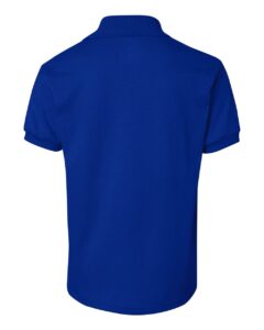 Hanes 054Y Youth EcoSmart® Jersey Polo – Deep Royal (back)