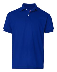 Hanes 054Y Youth EcoSmart® Jersey Polo – Deep Royal