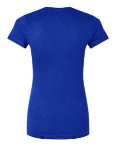LAT 3616 Women’s Fitted Fine Jersey Tee – Royal (back)