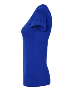 LAT 3616 Women’s Fitted Fine Jersey Tee – Royal (side)