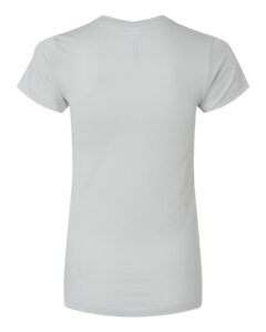 LAT 3616 Women’s Fitted Fine Jersey Tee – Silver (back)
