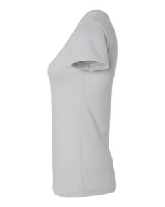 LAT 3616 Women’s Fitted Fine Jersey Tee – Silver (side)