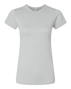 LAT 3616 Women’s Fitted Fine Jersey Tee – Silver