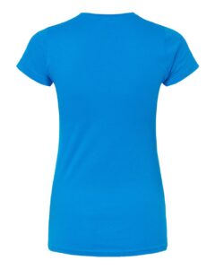 LAT 3616 Women’s Fitted Fine Jersey Tee – Cobalt (back)