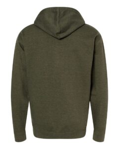 Independent Trading Co. SS4500Z Unisex Midweight Full-Zip Hooded Sweatshirt – Army Heather (back)