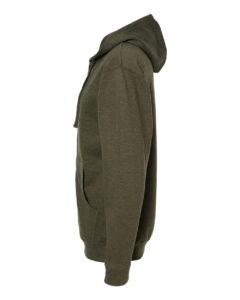 Independent Trading Co. SS4500Z Unisex Midweight Full-Zip Hooded Sweatshirt – Army Heather (side)