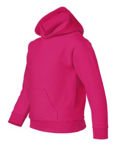 Gildan 18500B Youth Heavy Blend™ Hooded Sweatshirt – Heliconia (side)